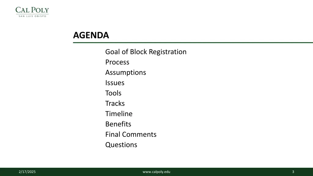 agenda