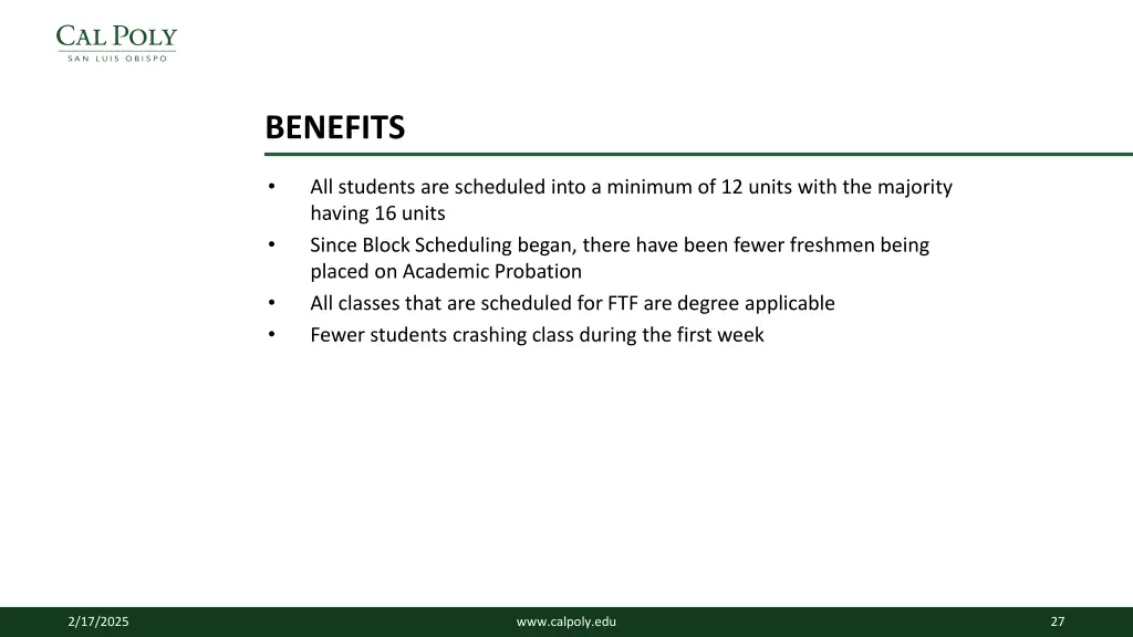 benefits
