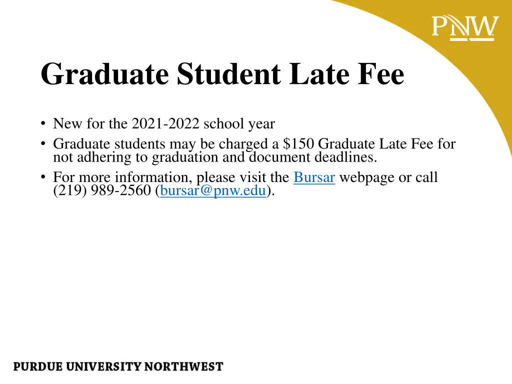 graduate student late fee