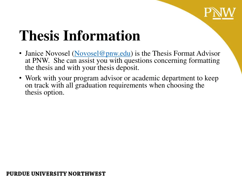 thesis information
