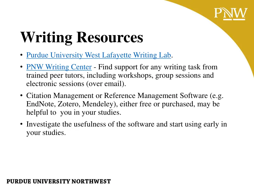 writing resources