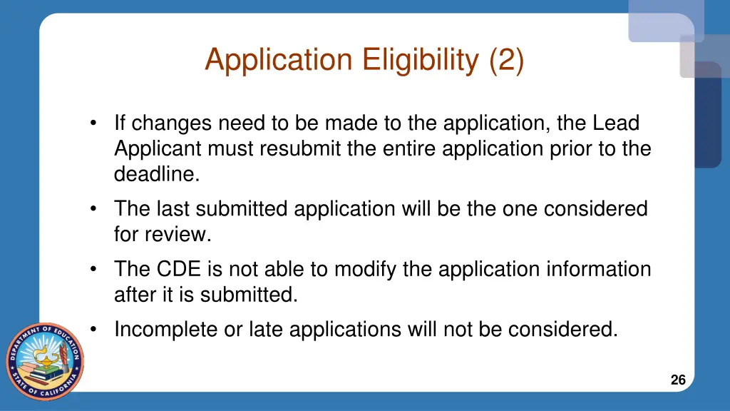 application eligibility 2