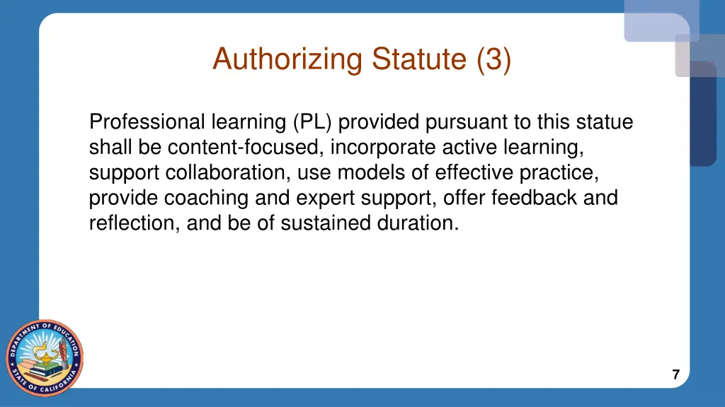 authorizing statute 3