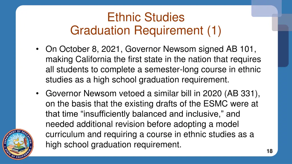 ethnic studies graduation requirement 1