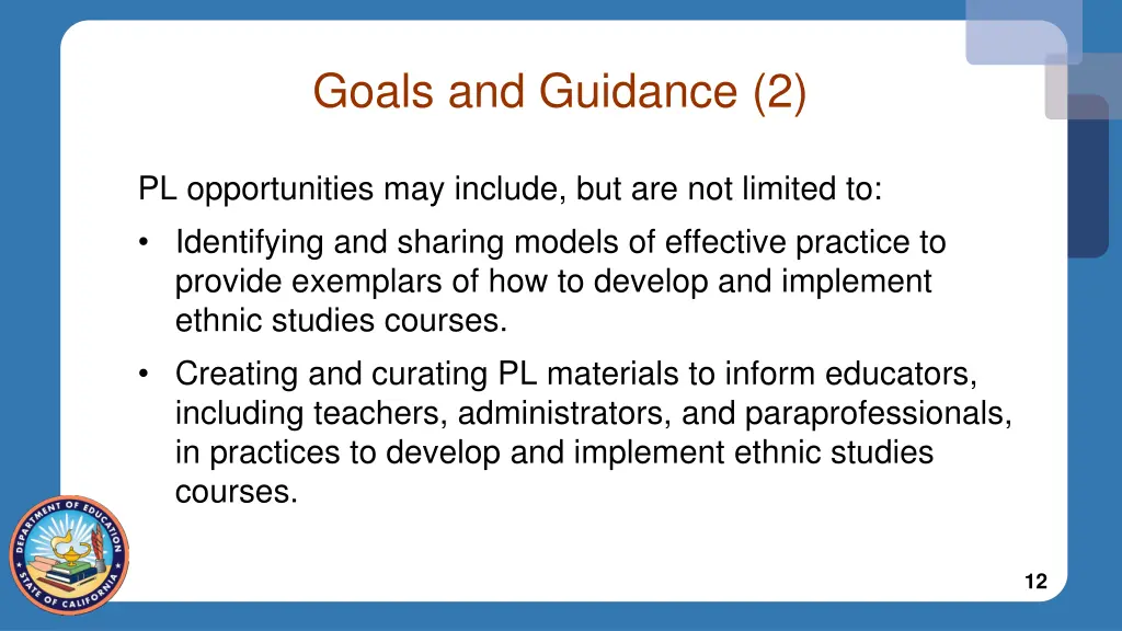 goals and guidance 2