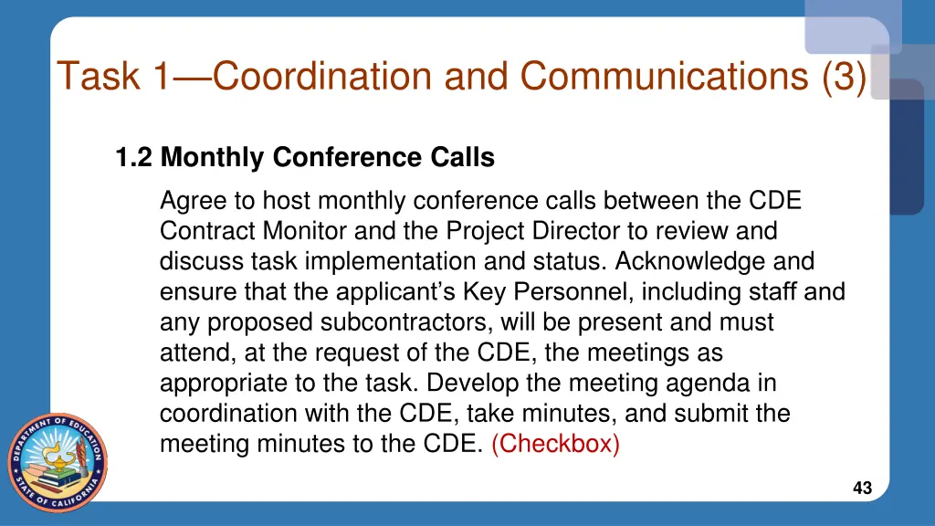 task 1 coordination and communications 3