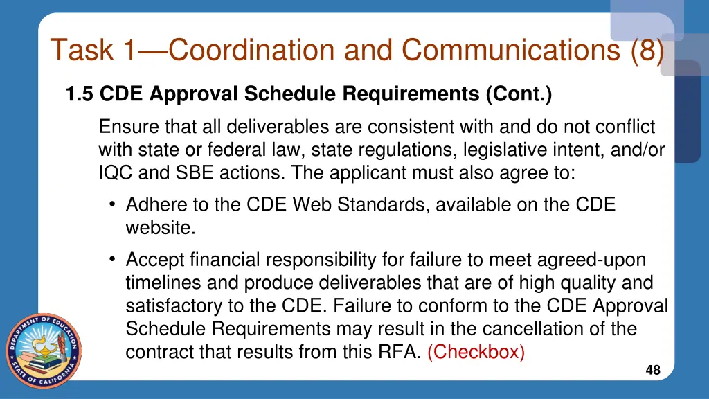 task 1 coordination and communications 8