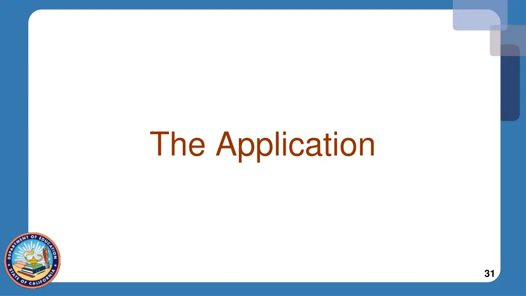 the application