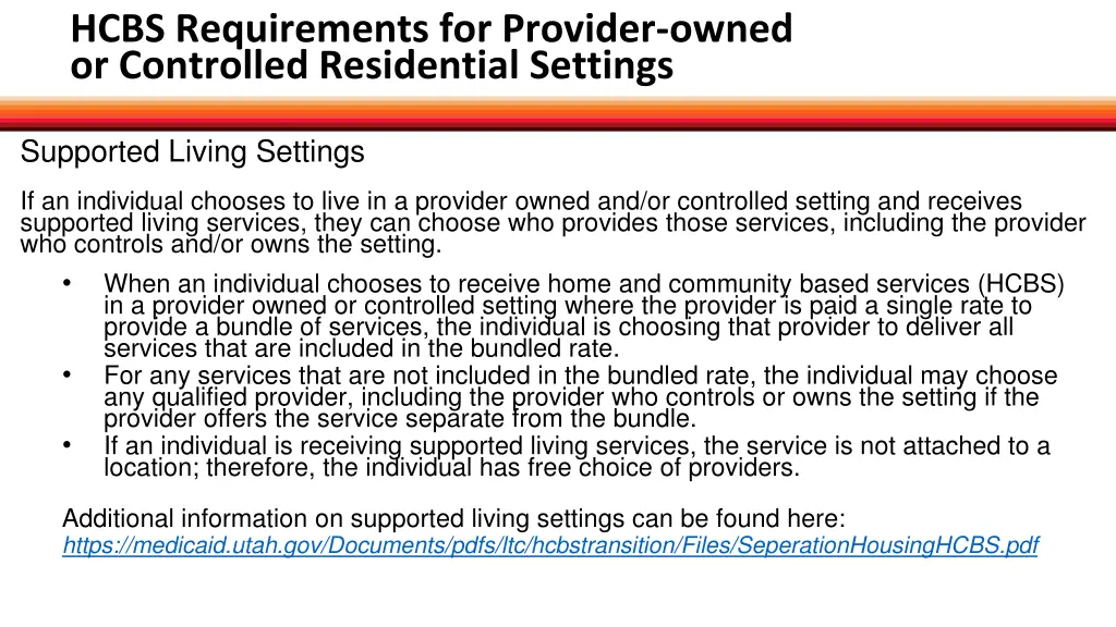 hcbs requirements for provider owned 7
