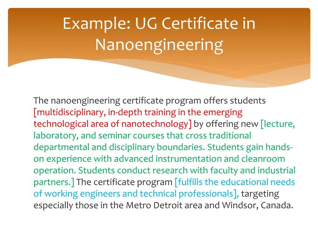 example ug certificate in nanoengineering