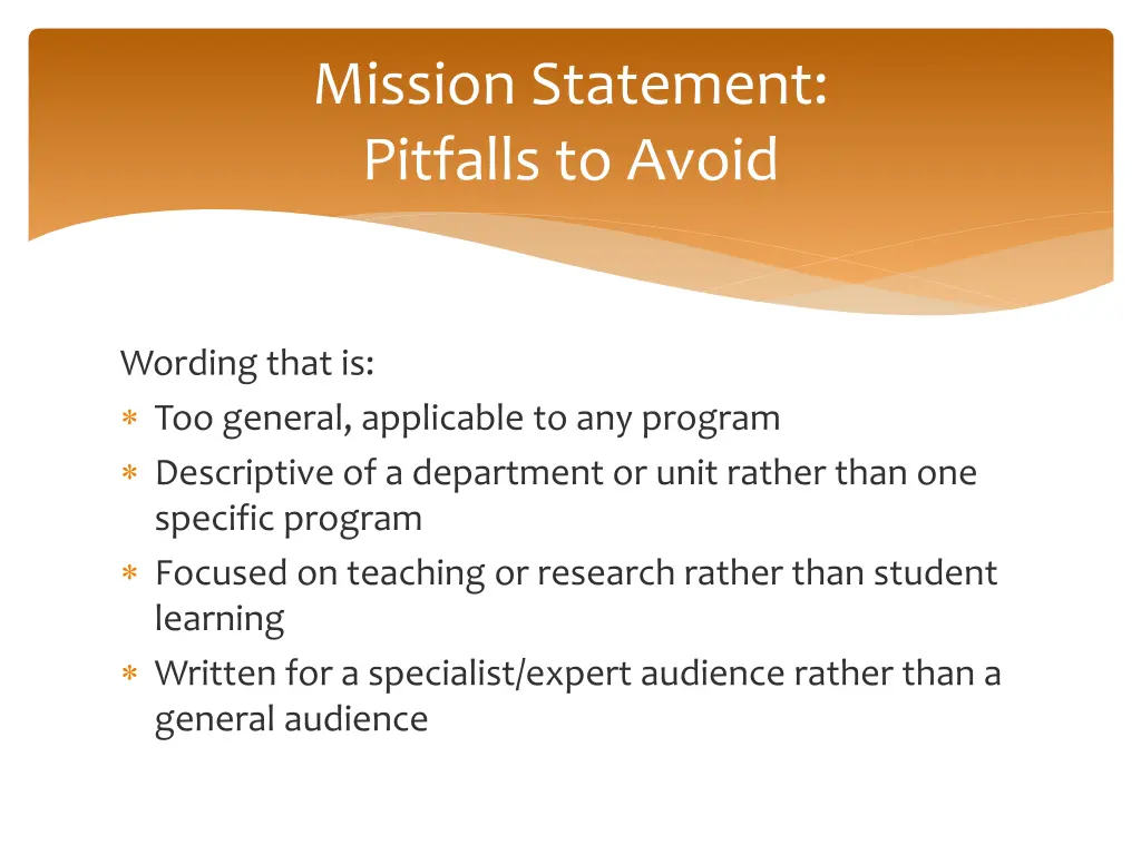 mission statement pitfalls to avoid
