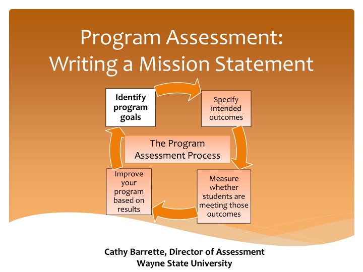 program assessment writing a mission statement