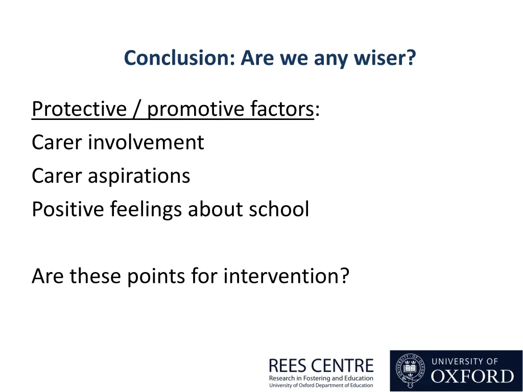 conclusion are we any wiser 2