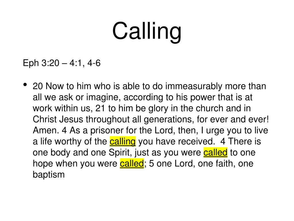 calling