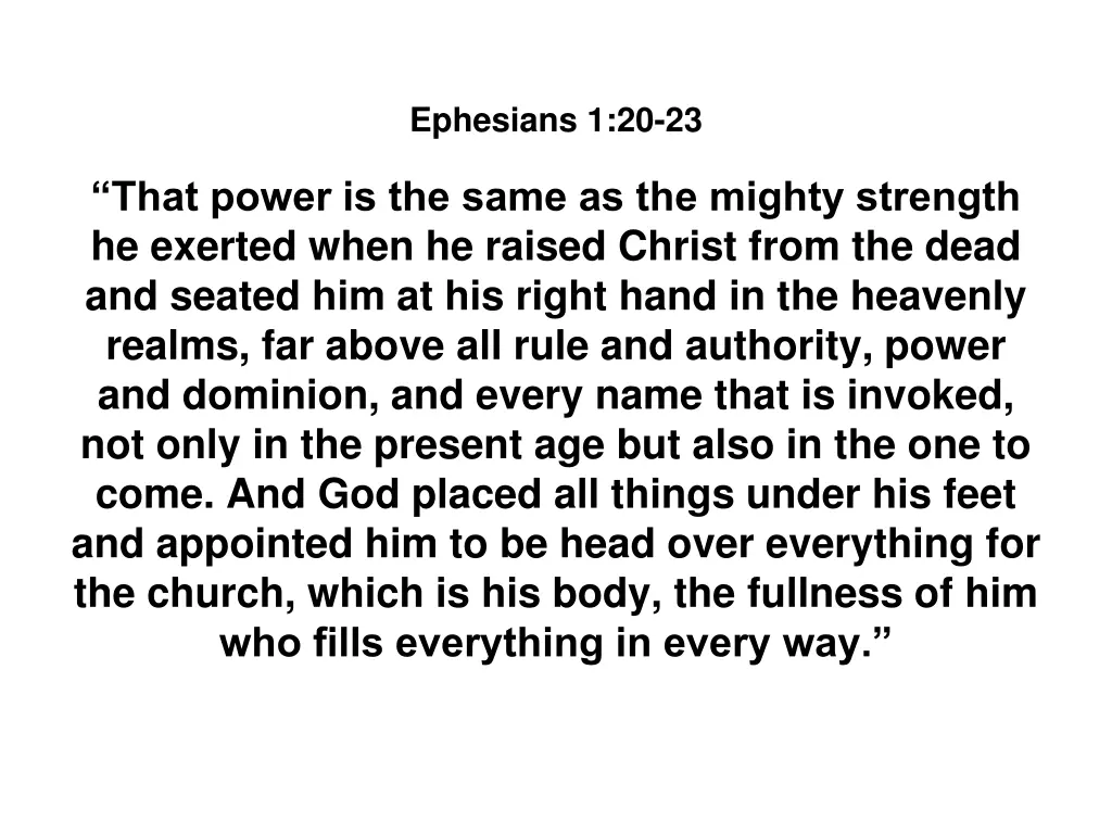 ephesians 1 20 23