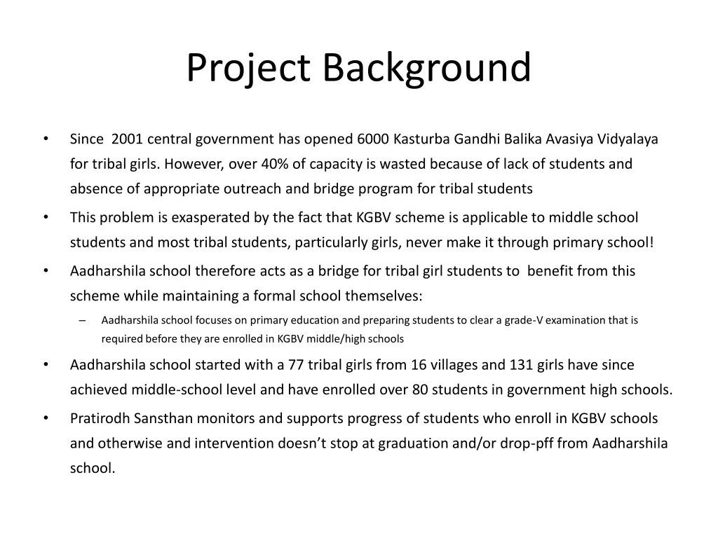 project background 1