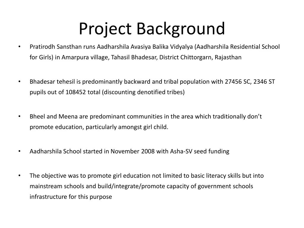 project background