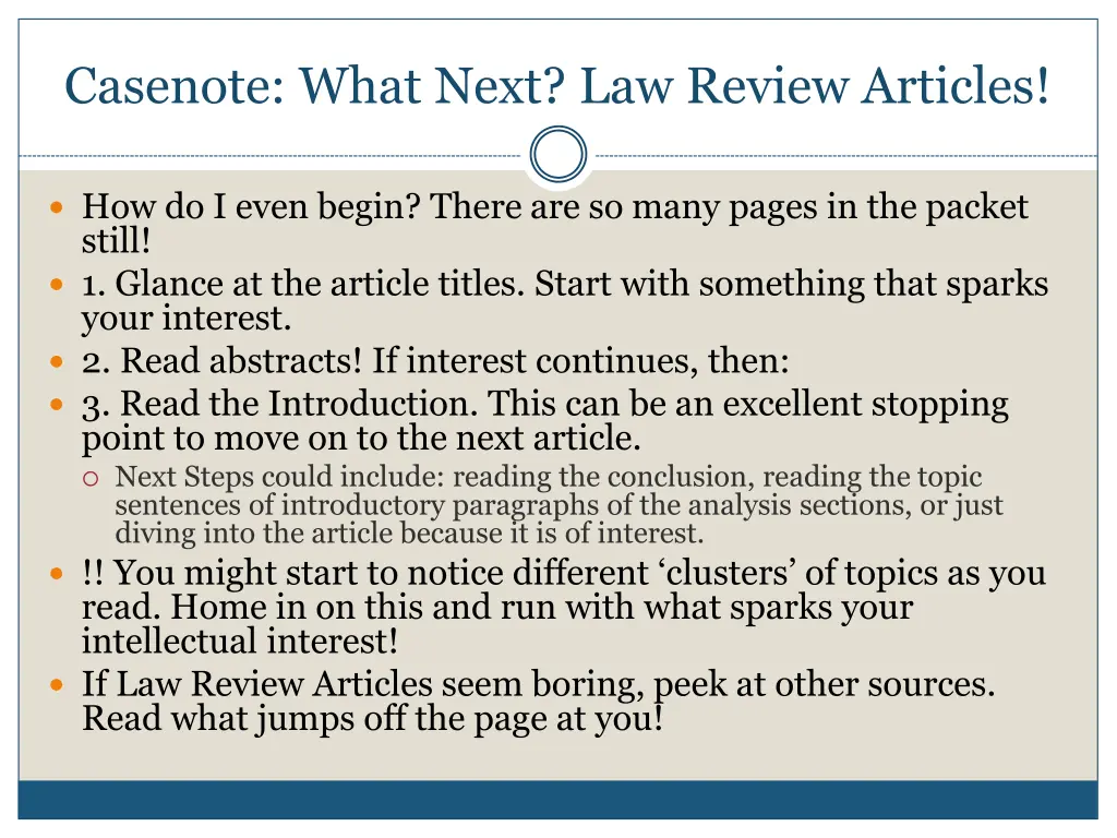 casenote what next law review articles