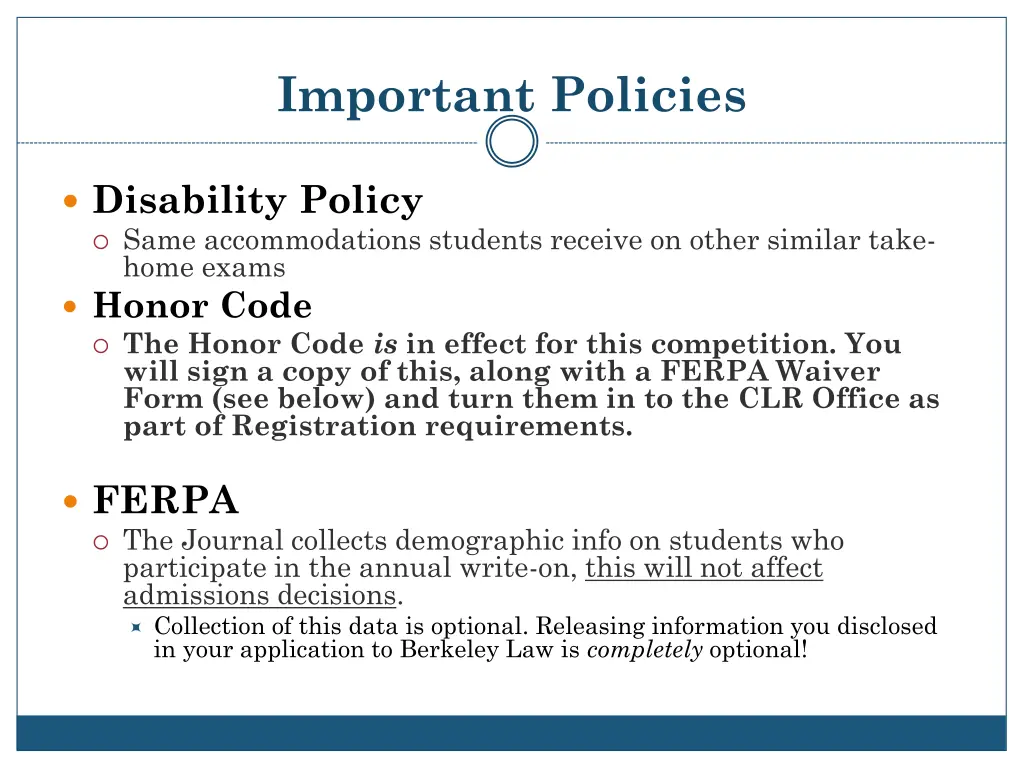 important policies