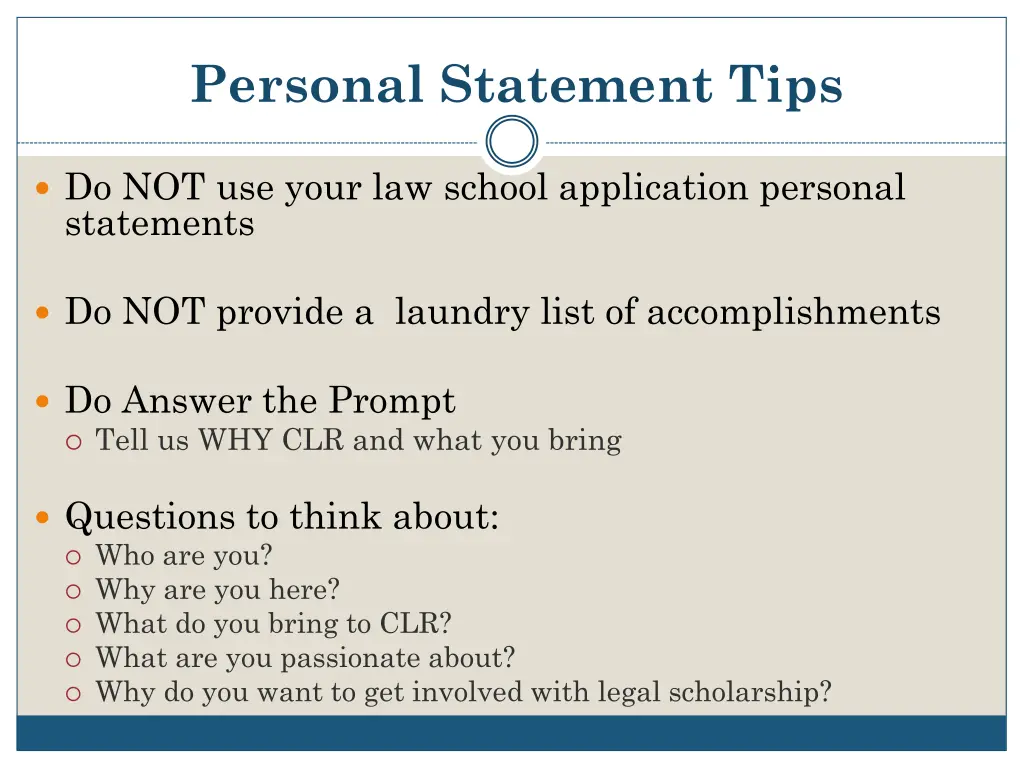 personal statement tips