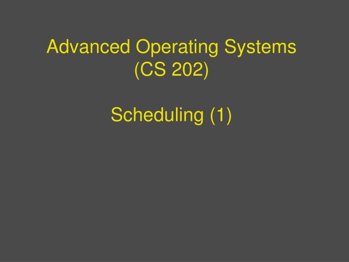 advanced operating systems cs 202