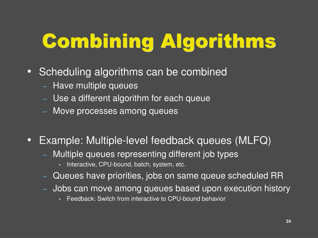 combining algorithms