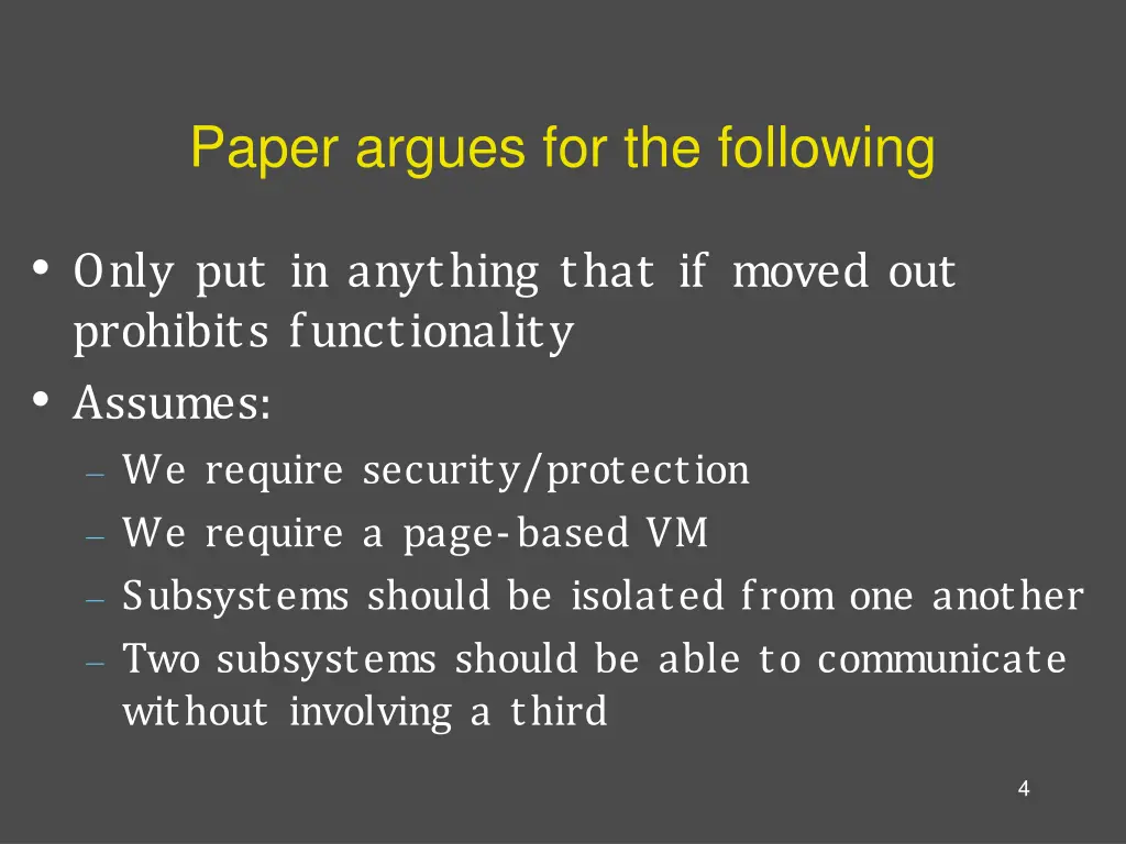 paper argues for the following
