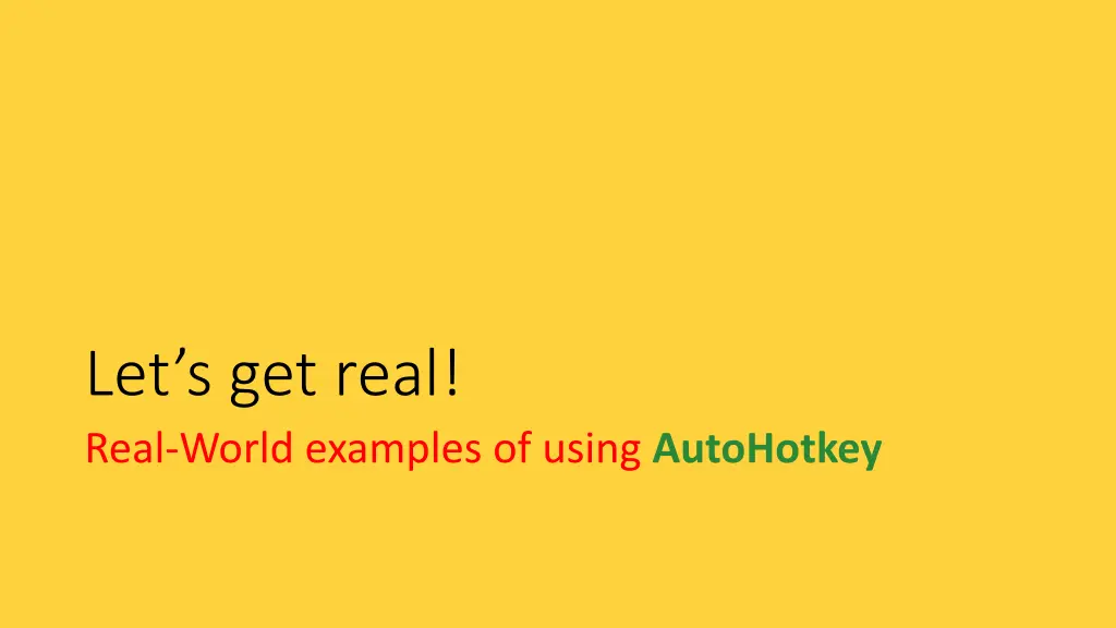 let s get real real world examples of using
