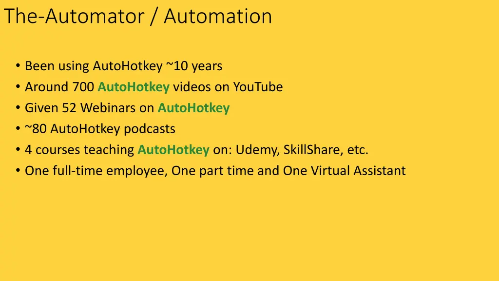 the automator automation