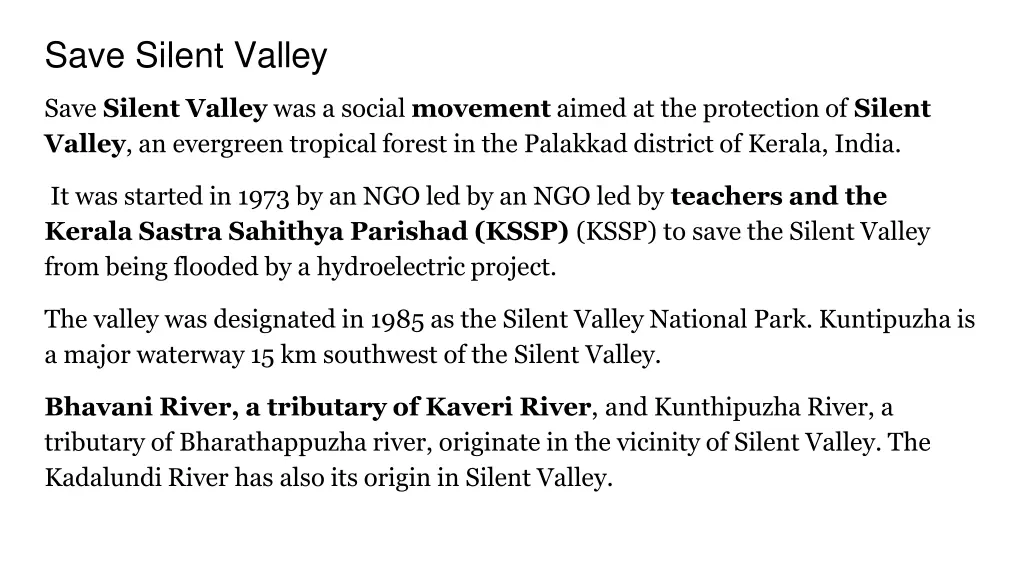 save silent valley