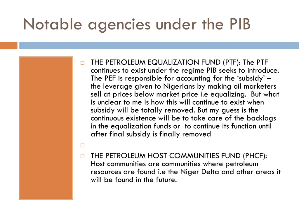 notable agencies under the pib 3
