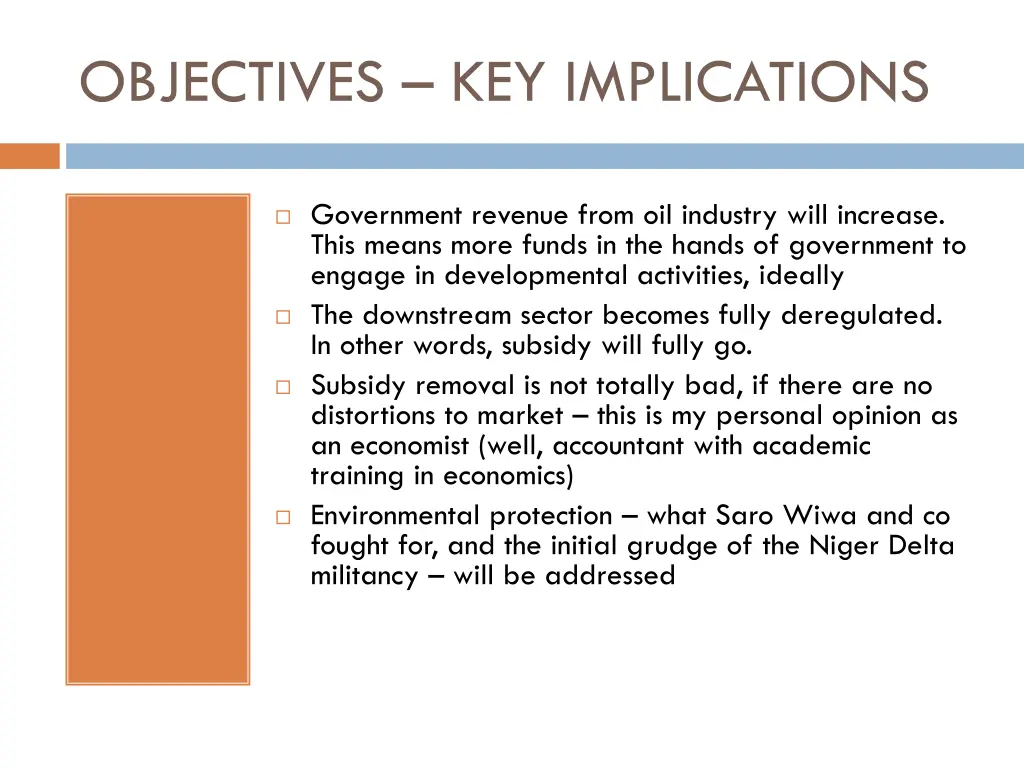 objectives key implications 1