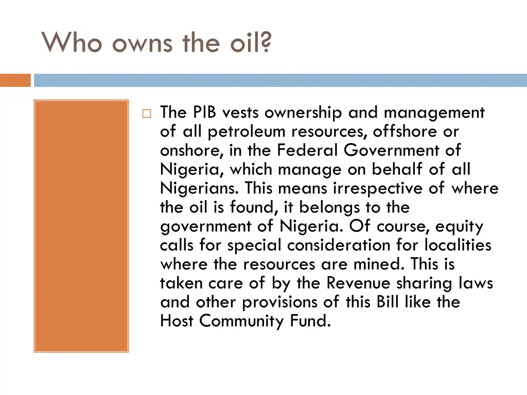 who owns the oil