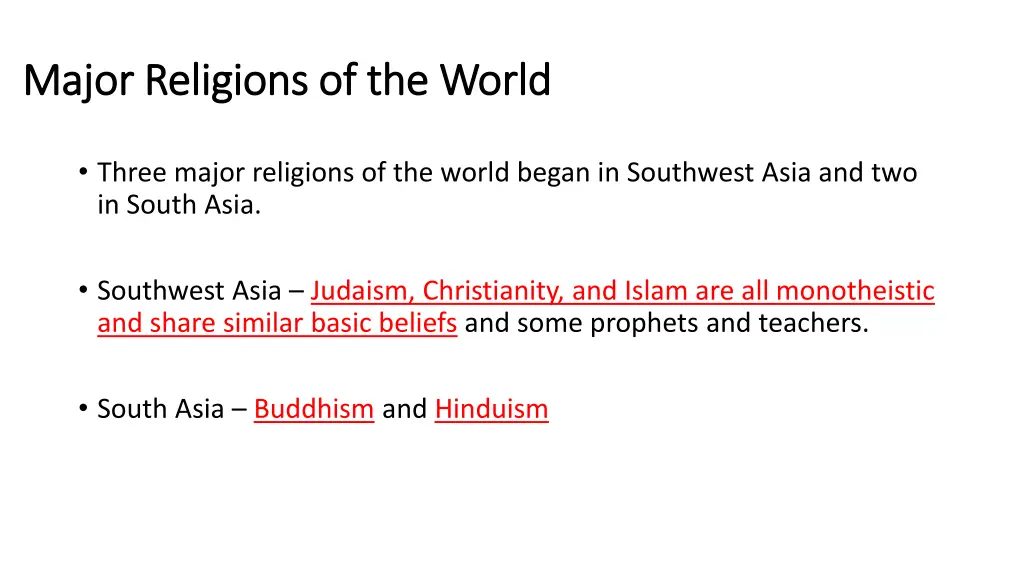 major religions of the world major religions