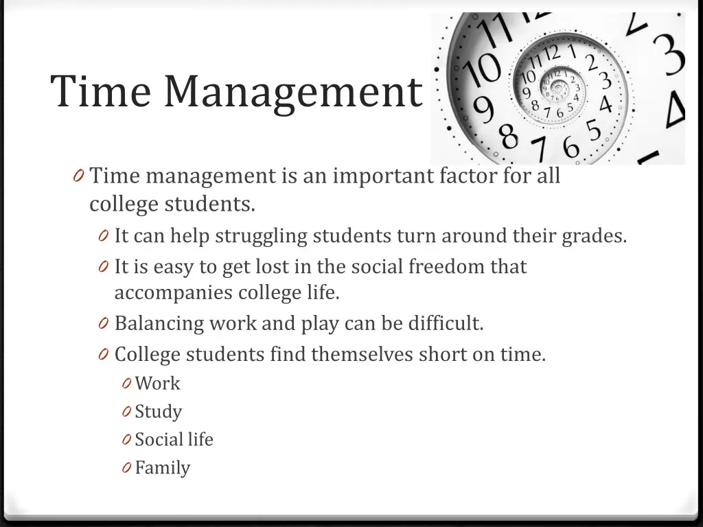 time management