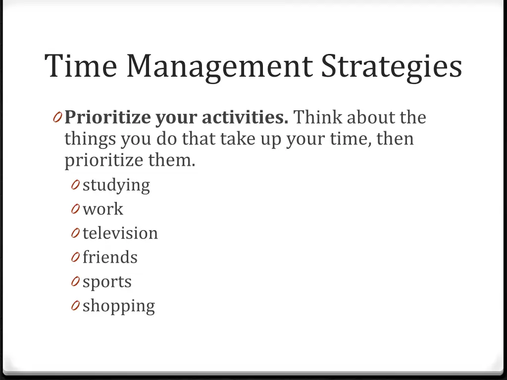 time management strategies