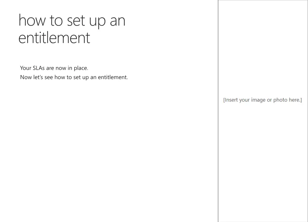 how to set up an entitlement