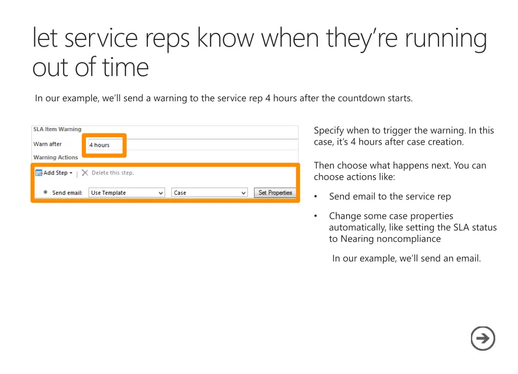let service reps know when they re running