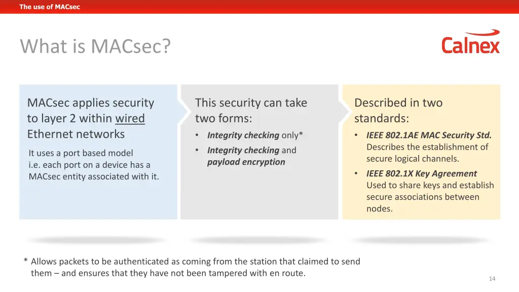 the use of macsec