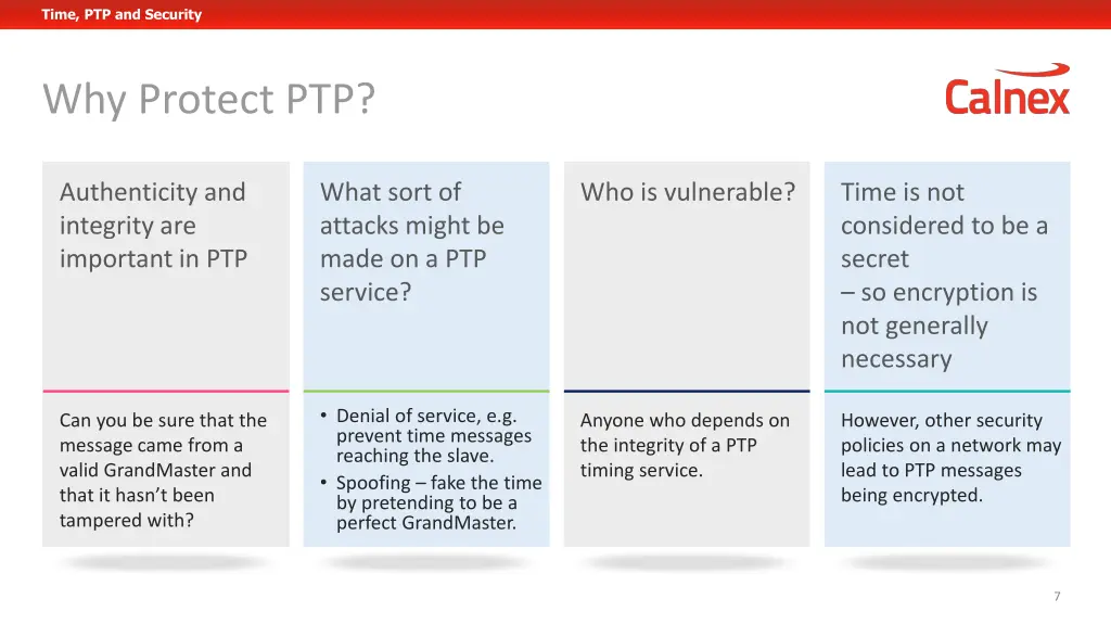 time ptp and security