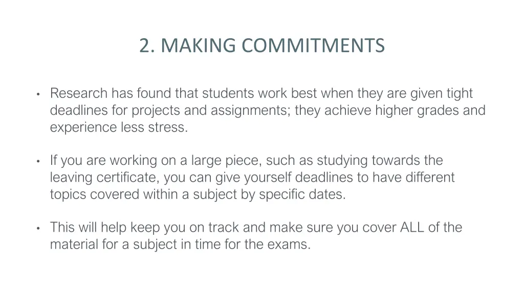 2 making commitments