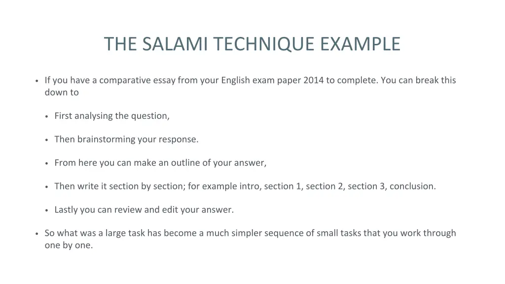 the salami technique example
