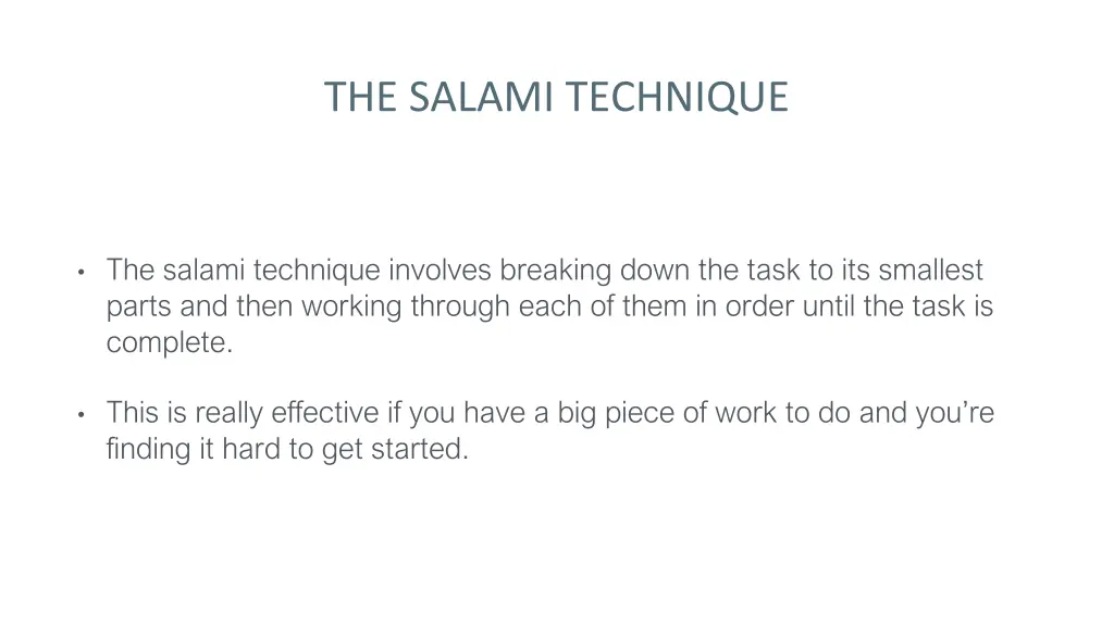 the salami technique