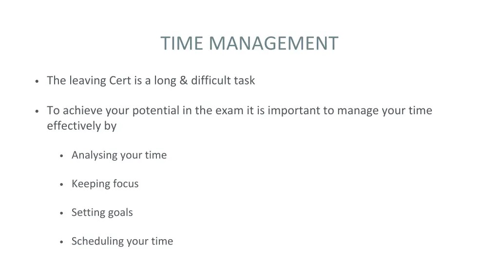 time management