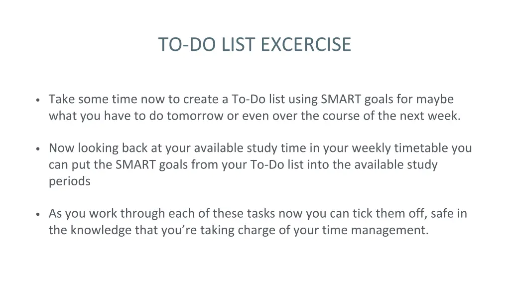 to do list excercise