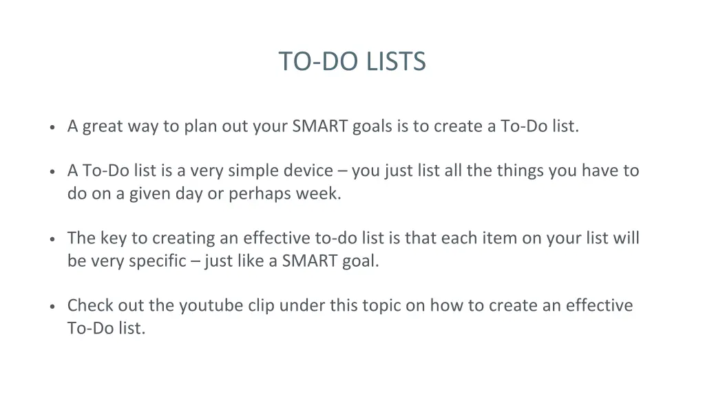to do lists