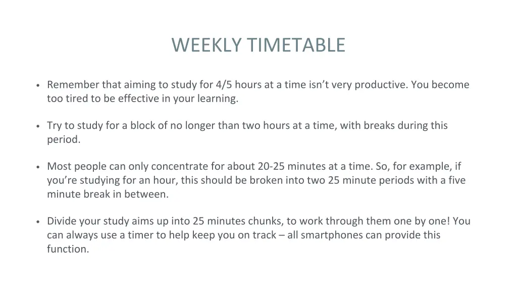 weekly timetable 1