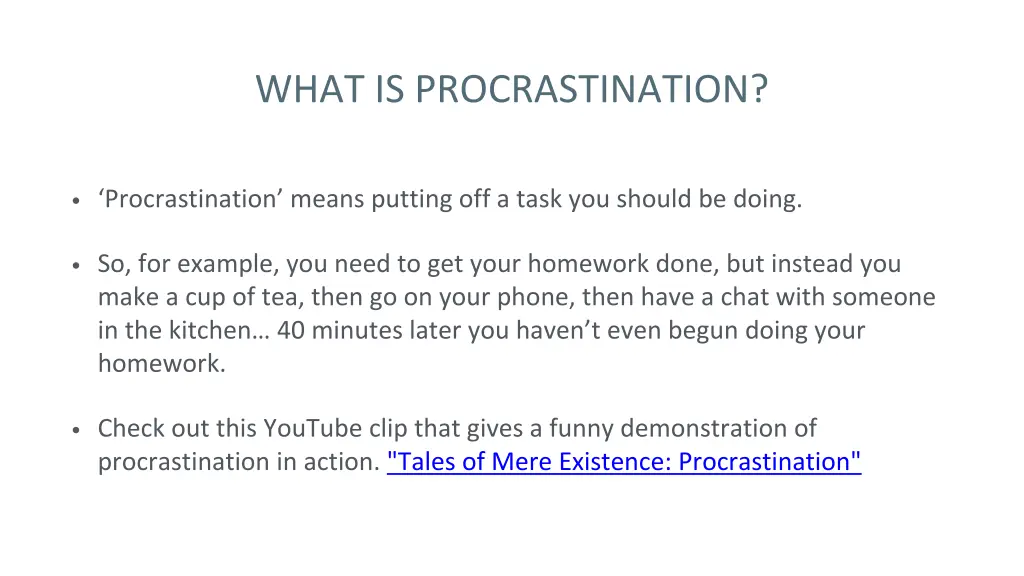 what is procrastination