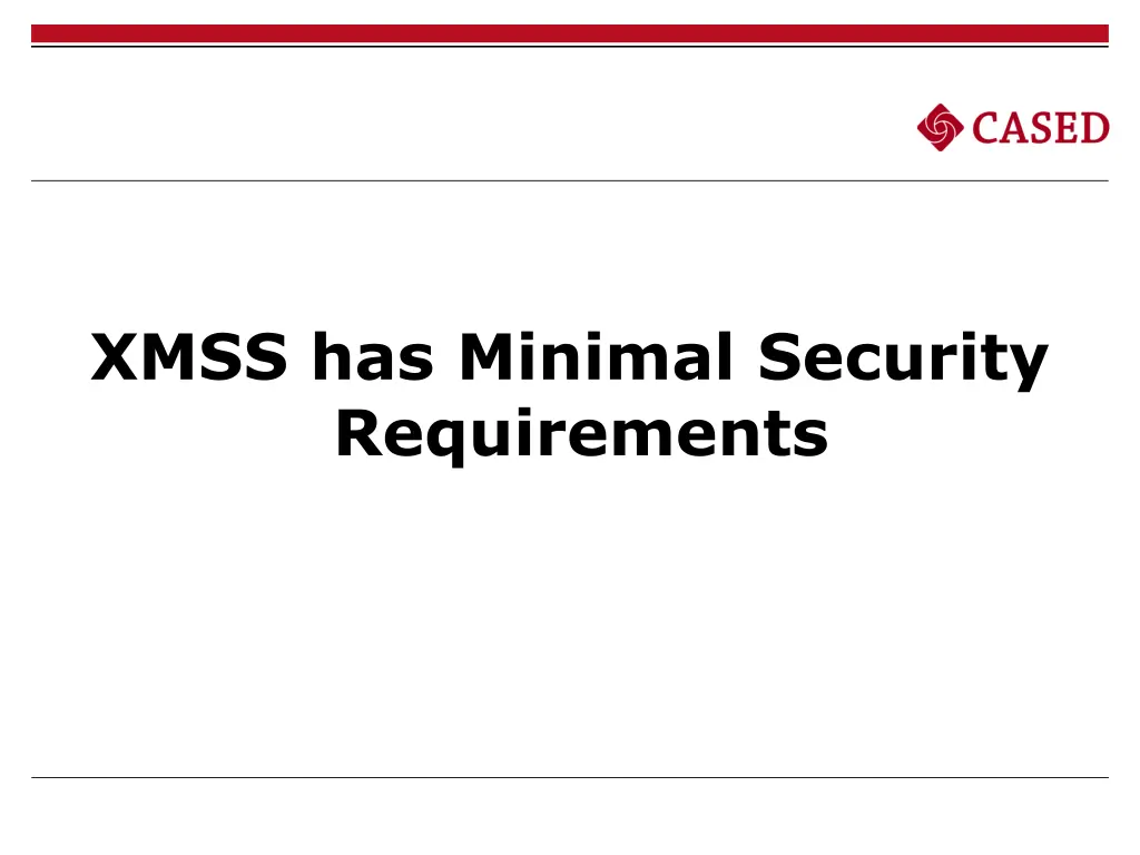 xmss has minimal security requirements