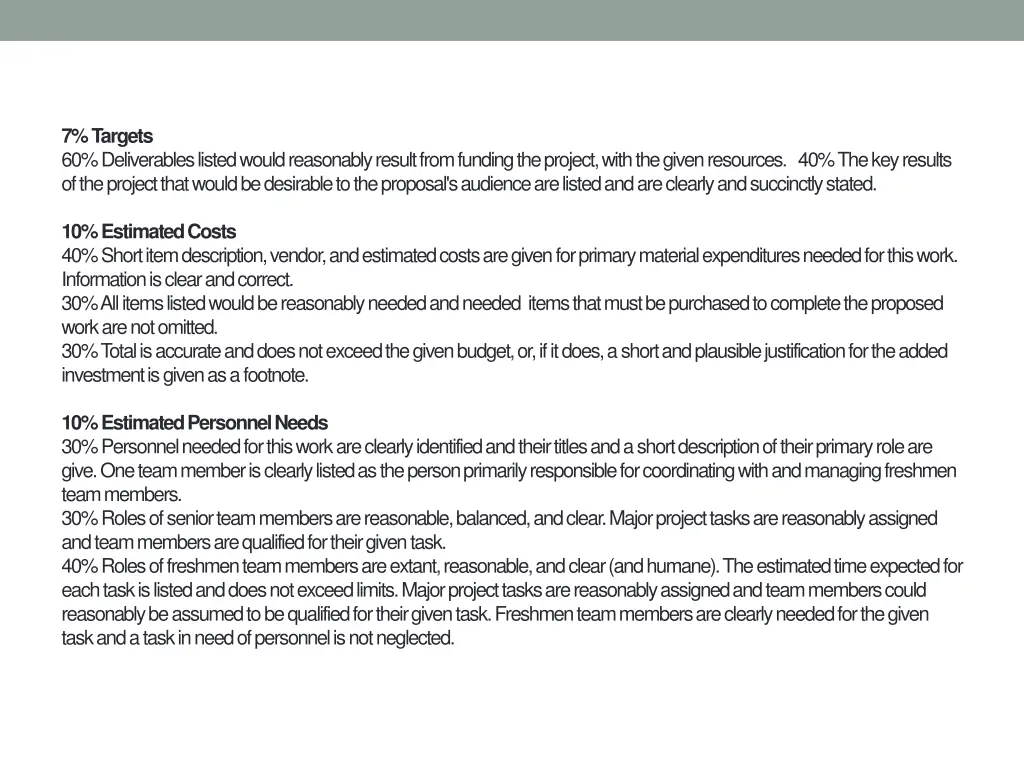 7 targets 60 deliverables listed would reasonably
